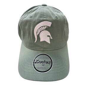 Zephyr Michigan State Spartans Scholarship Baseball Cap One Size Sage Green NEW